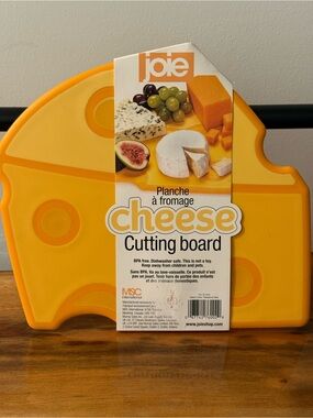Joie Bright Yellow Cheese-Shaped Cutting Board